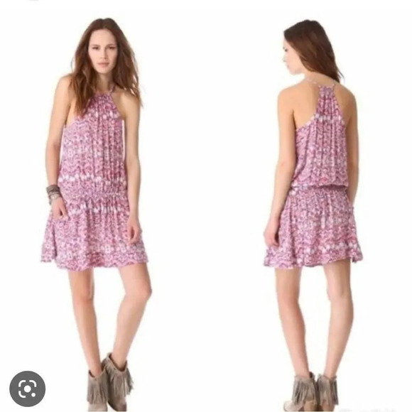 FREE PEOPLE Simone Batik Print Drop Waist Dress Size XS - Picture 1 of 8